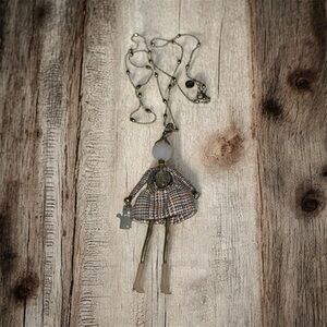 RS Paris brass doll with chain and quartz head